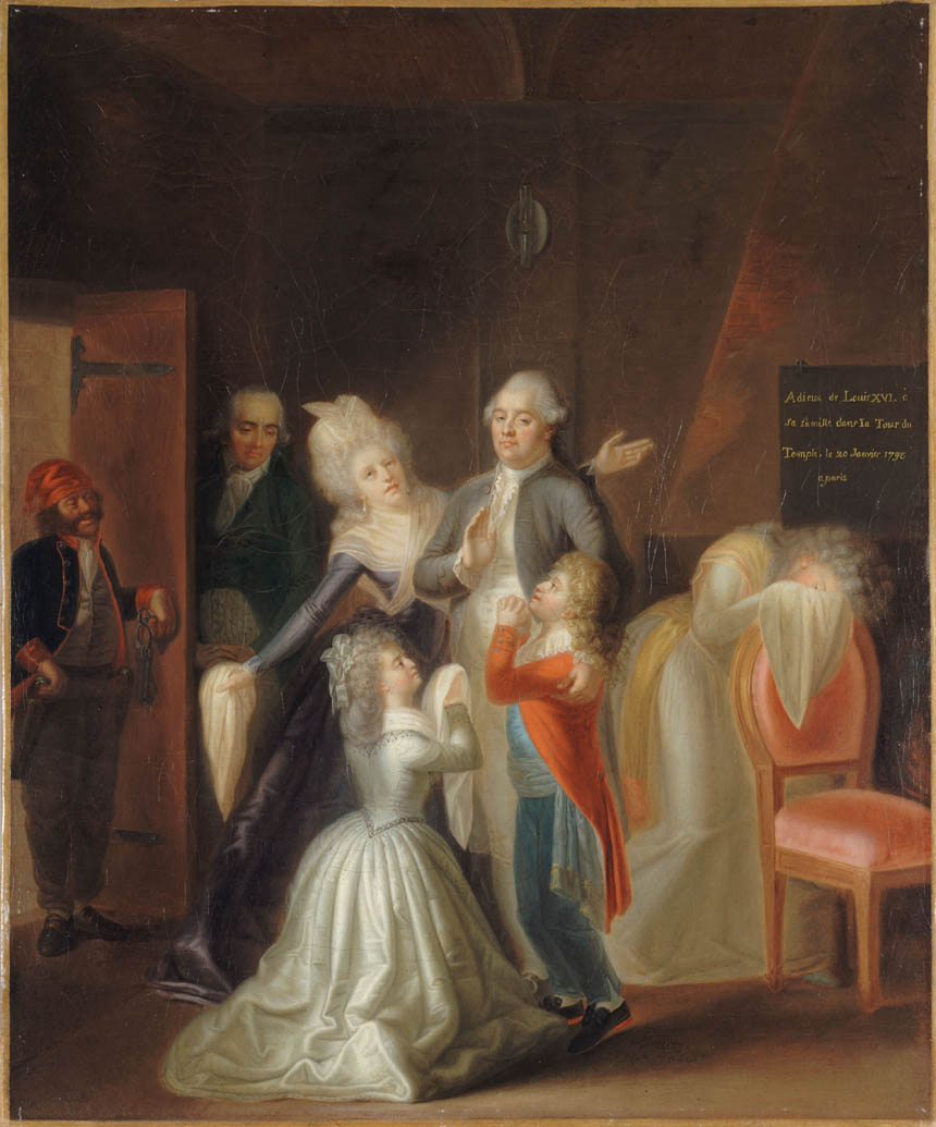 Despedida de Luis XVI de su familia, el 20 de enero de 1793