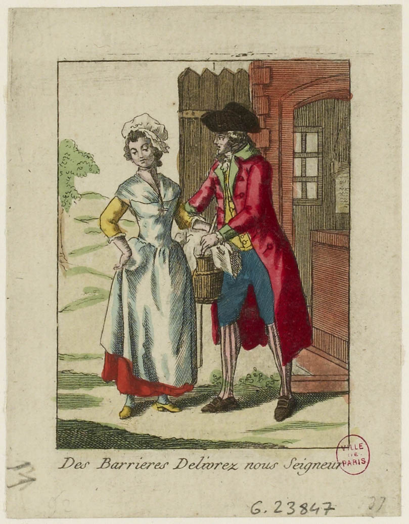 Satire über den Missbrauch von Beamten für die Einziehung von Zöllen, 1789