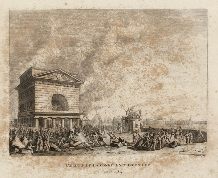 Barrera de la Conferencia incendiada, el 12 de julio de 1793,