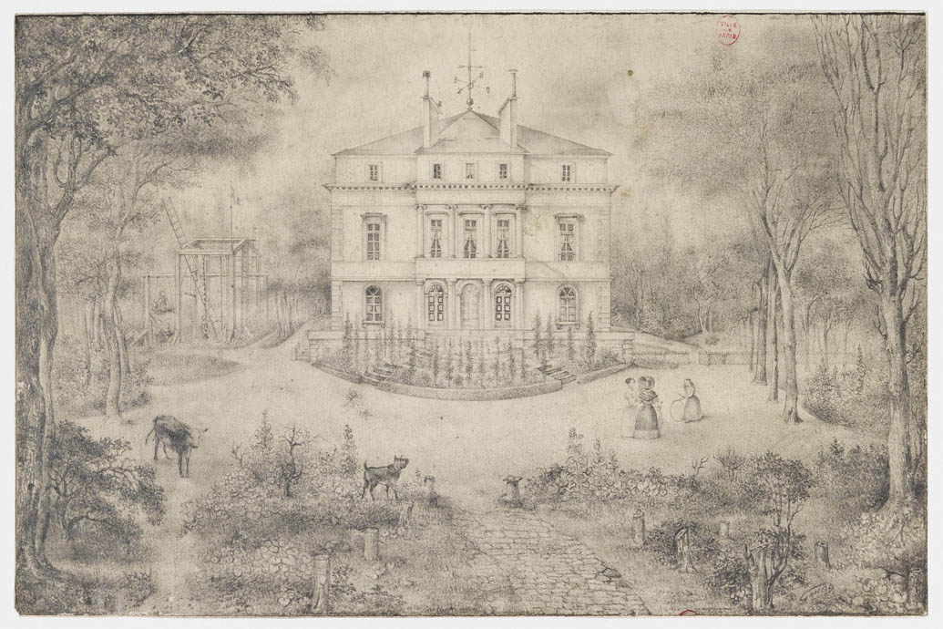 Château de Grenelle (devenu poudrerie), à l'emplacement de l'actuelle place Dupleix, vers 1851-1900 - Cultea