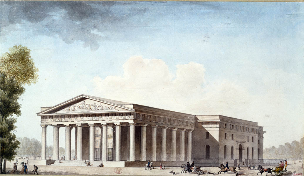 Blueprint for a Stock Exchange, a Bank of France, a Commercial Court and an Amortization Fund on the Grounds of the Madeleine Church