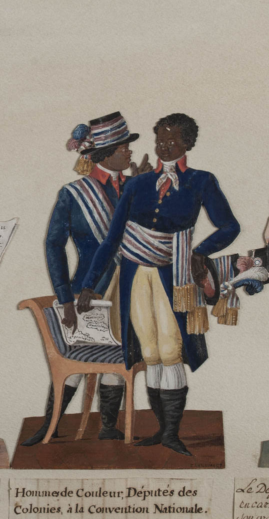 Jean-Baptiste Belley und Jean-Baptiste Mills, schwarze Abgeordnete aus den Kolonien im Nationalkonvent