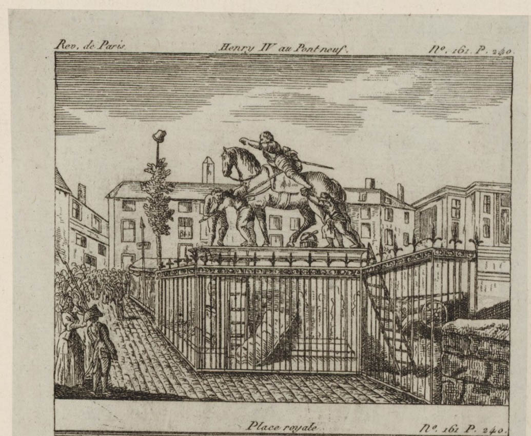 Henri IV en el Pont Neuf, Plaza Real..
