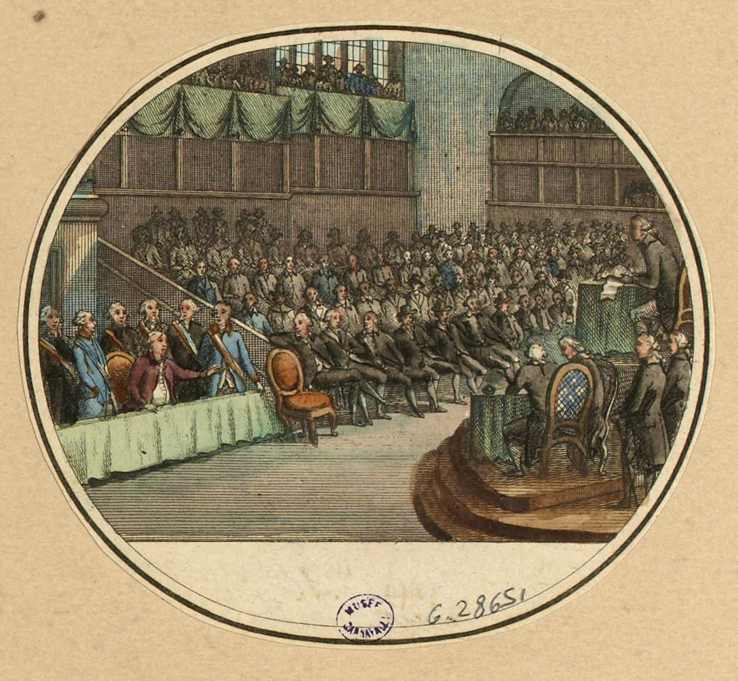 Auftritt von Louis XVI. an der Spitze des Konvents am 11. Dezember 1792.