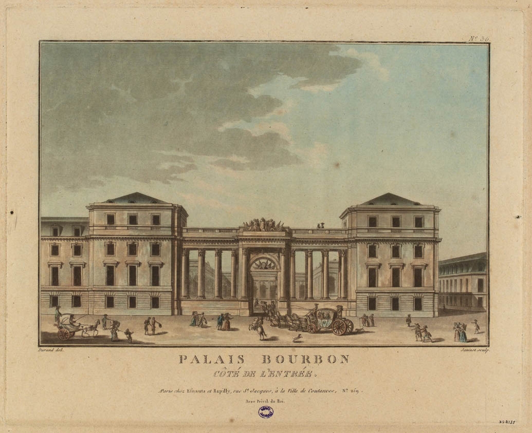 Palacio Borbón, fachada de la entrada