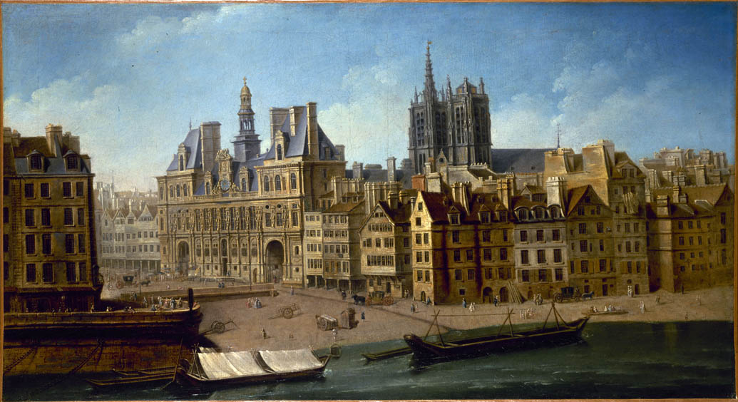 Das Rathaus und der Place de Grève im Jahr 1751