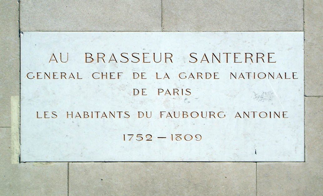 Plaque in Memory of the Brewer Santerre