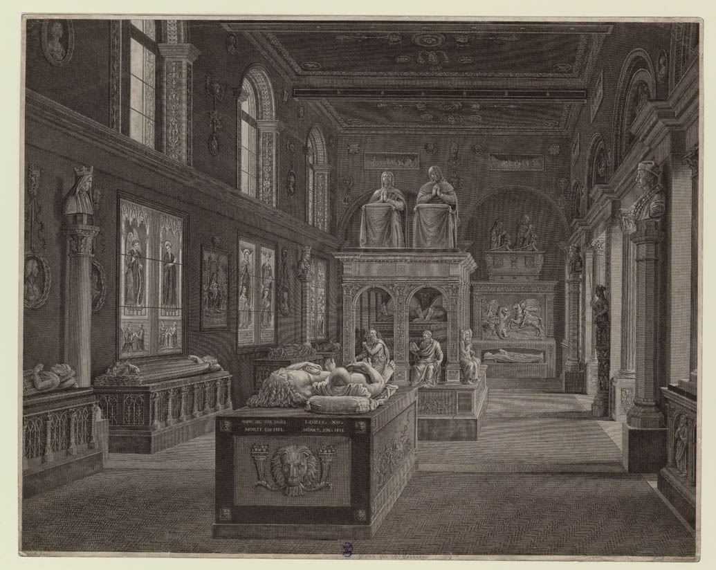 Ansicht des Museums der französischen Denkmäler, der Saal aus dem fünfzehnten Jahrhundert