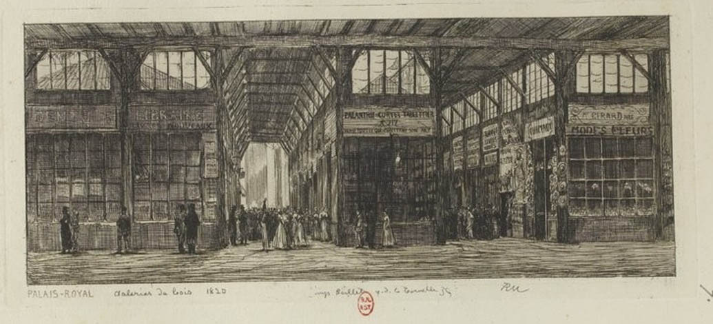 La galleria di legno al Palais Royal, 1820