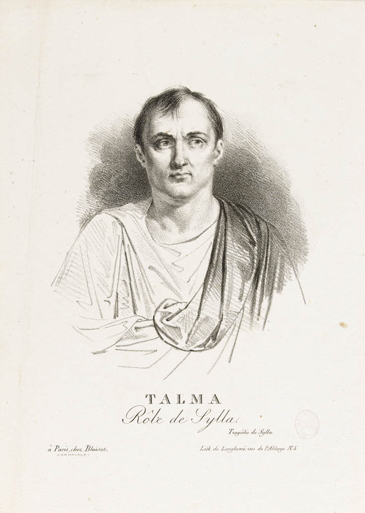 Porträt des Schauspielers Talma (1763-1826) in der Rolle des Sylla