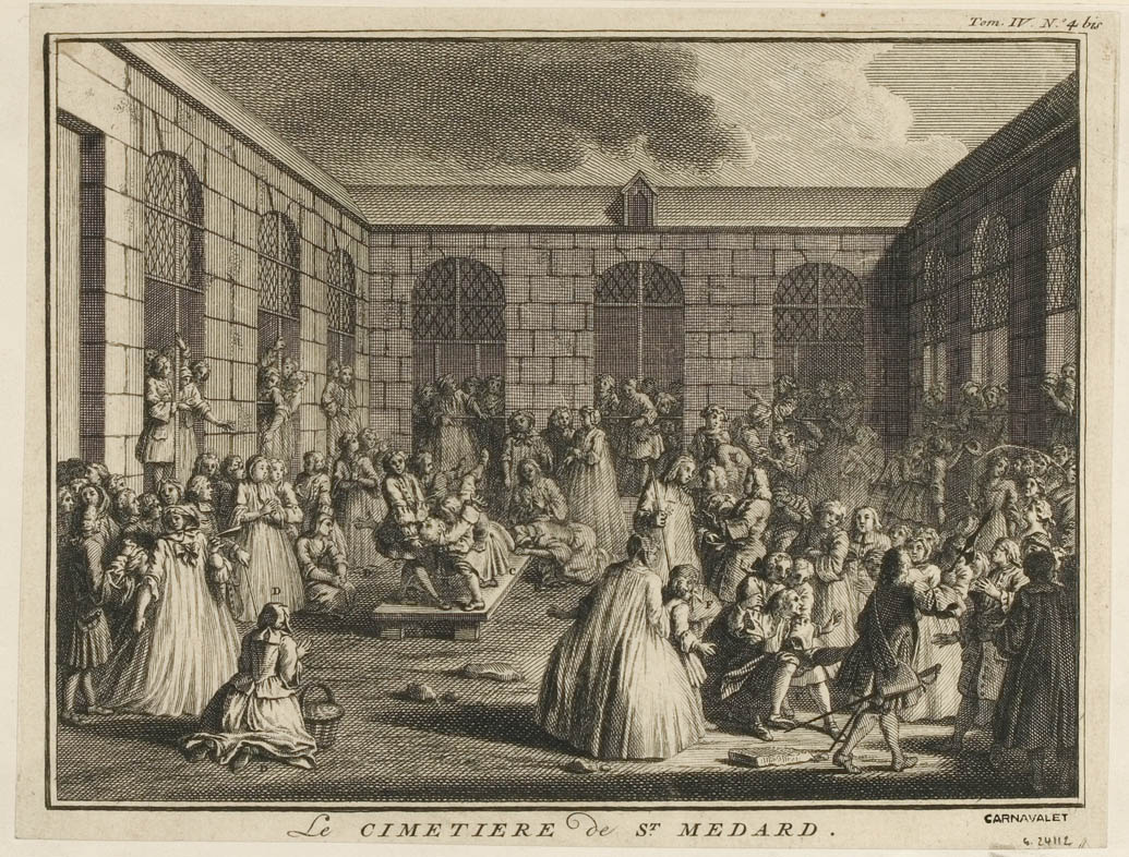Escenas de agitación en el cementerio de Saint Médard en mayo de 1727