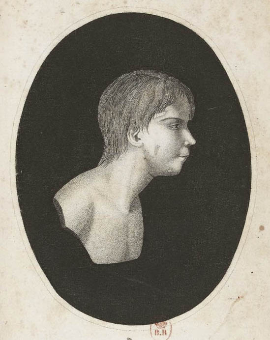 Porträt des Profils von Victor de l’Aveyron (gegen 1790- gegen 1828)
