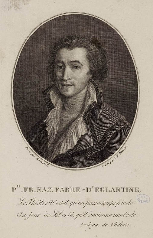 Portrait de Philippe-François-Nazaire Fabre d'Églantine (1750-1794), poète dramatique et homme politique
