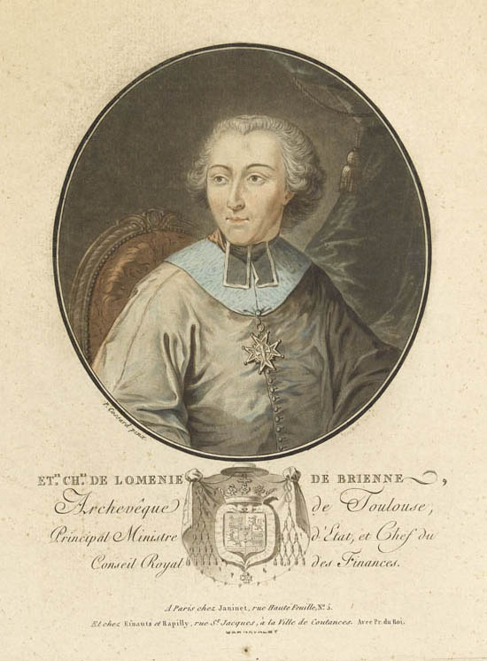 Retrato de Étienne-Charles de Loménie de Brienne (1727-1794), arzobispo de Toulouse