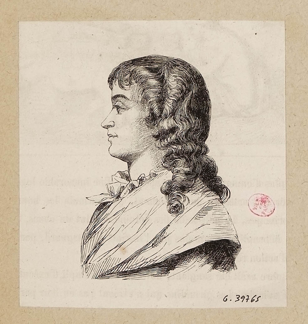 Ritratto di Jeane Marie Philipon, sposa di Roland de la Platière (1754-1793), animatrice culturale francese