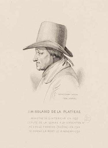 Retrato de Jean-Marie Roland de la Platière (1734-1793), político francés