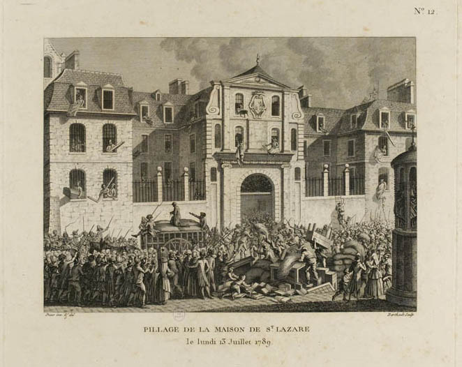 Pillage of the Saint-Lazare Monastery on July 13, 1789