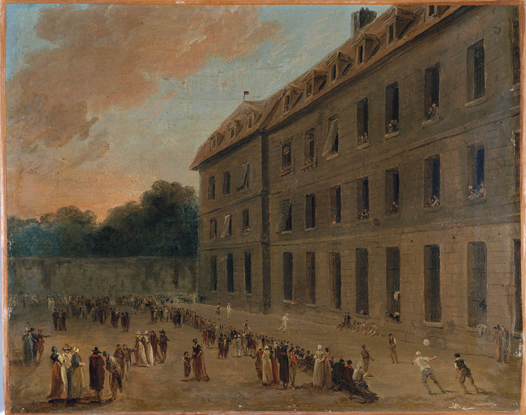 Ricreazione dei prigionieri a Saint-Lazare, la partita di pallone